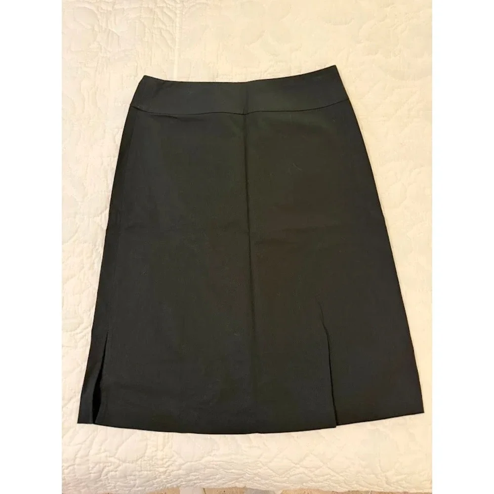 Banana‎ Republic Stretch Black Straight Stretch Sz 8 Cotton Spandex Skirt